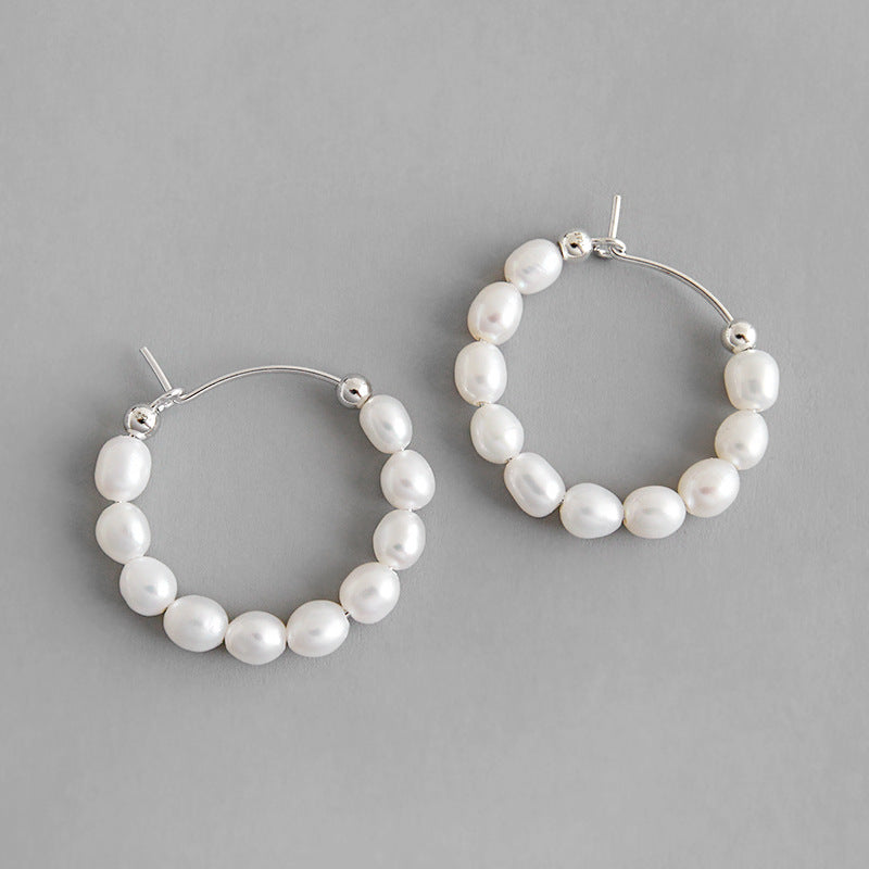 Pearls Hoop Earrings | Elora