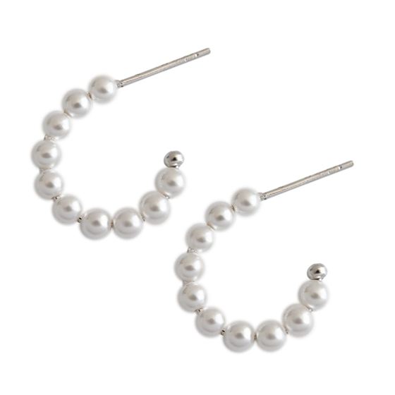 Pearl Hoop Earrings | Sophia
