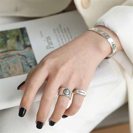 Merci Letters Ring | Leah