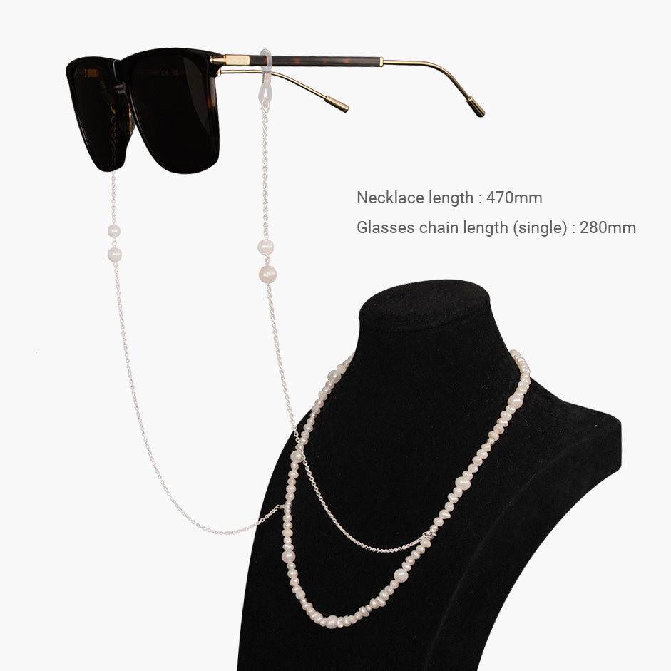 Perlenkette mit Brillenkette | Pera