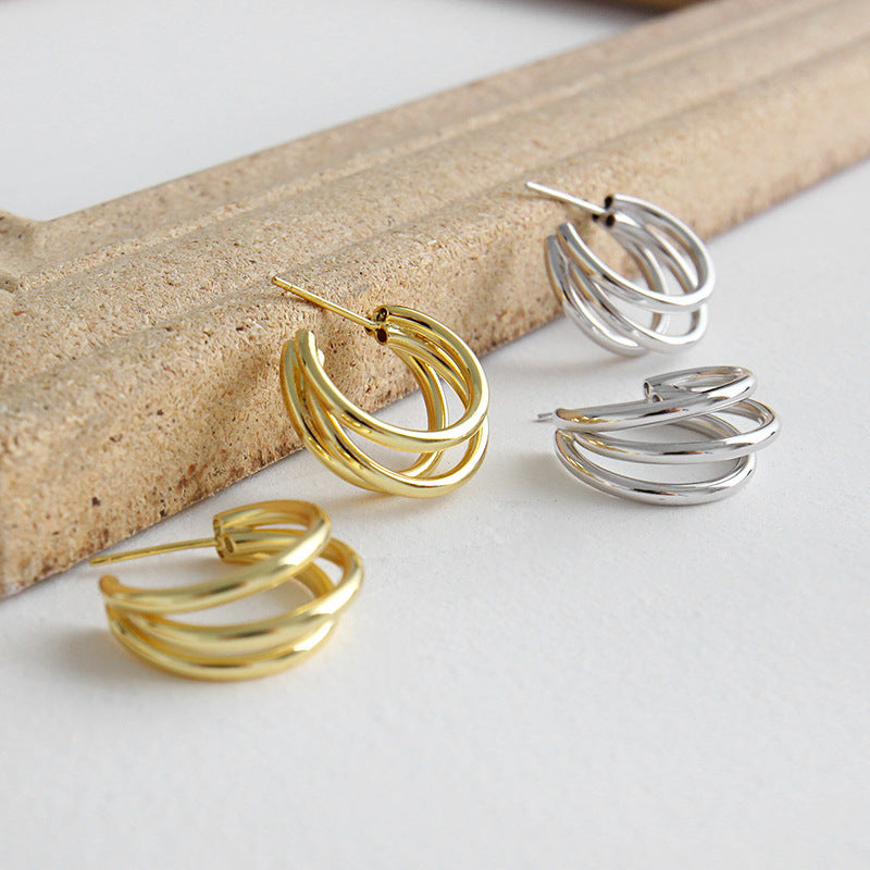 Three Layers Hoop Earrings | Joy