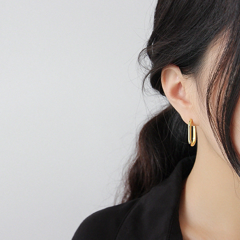 U Shape Hoop Earrings | Belli