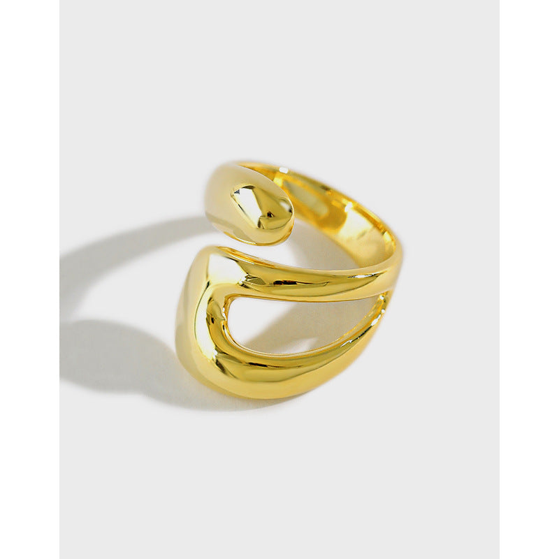 Wide Double Layer Cross Ring | Venja