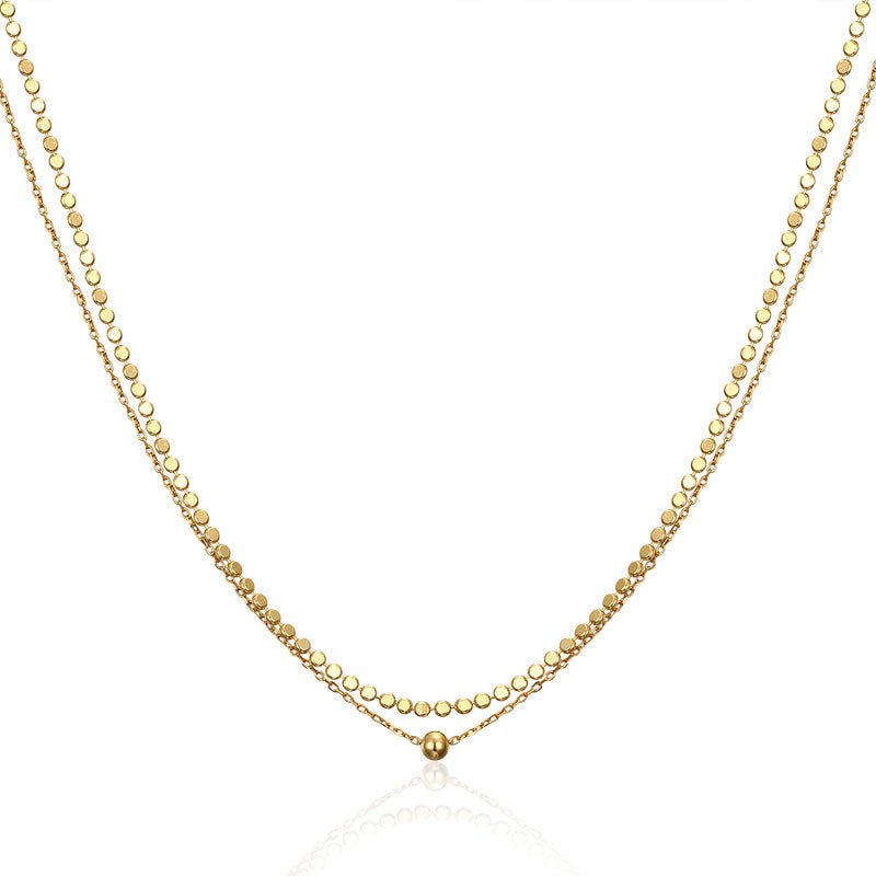 Double Layers Balls Chain Necklace | Nancy