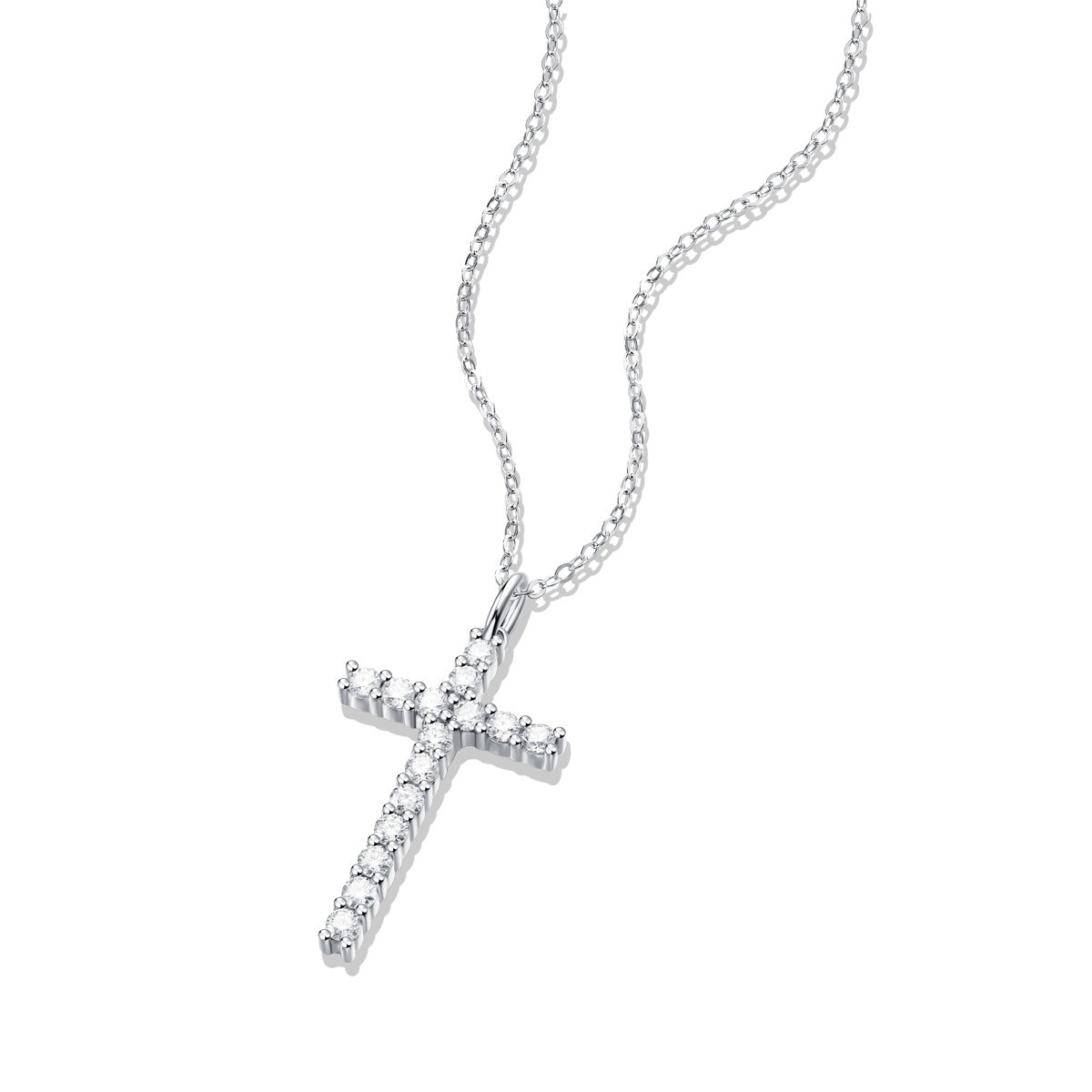 Moissanite Cross Necklace | Lucy