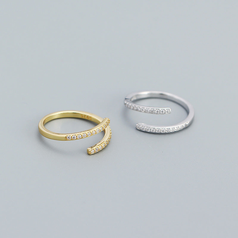 Duo Stagger Zirconia Ring | Cansis