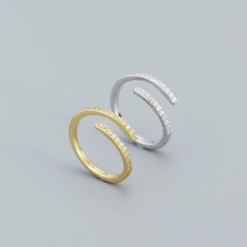 Duo Stagger-Zirkonia-Ring | Cansis