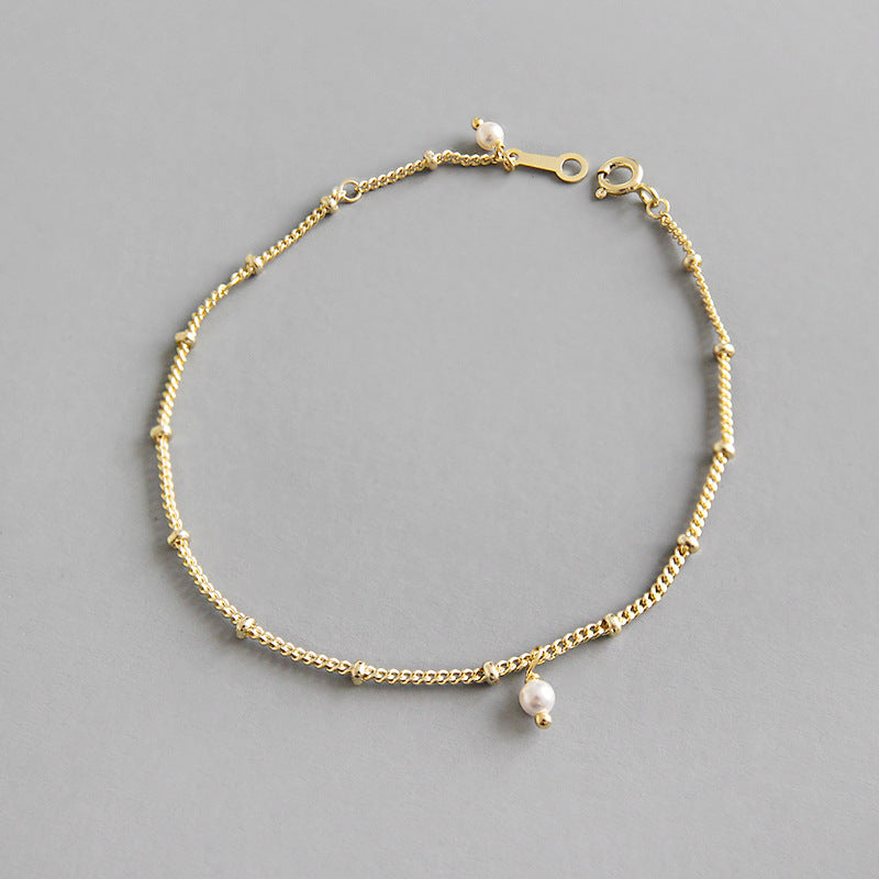 Ball Bracelet with Pearl Pendant | Natalia
