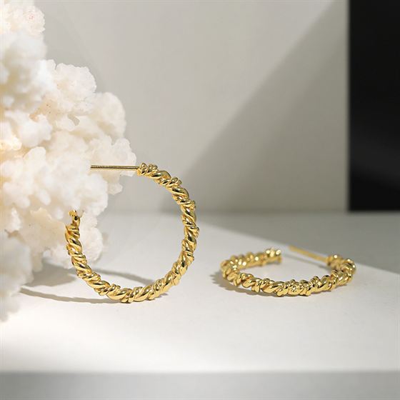 Twisted Hoop Earrings | Hazel