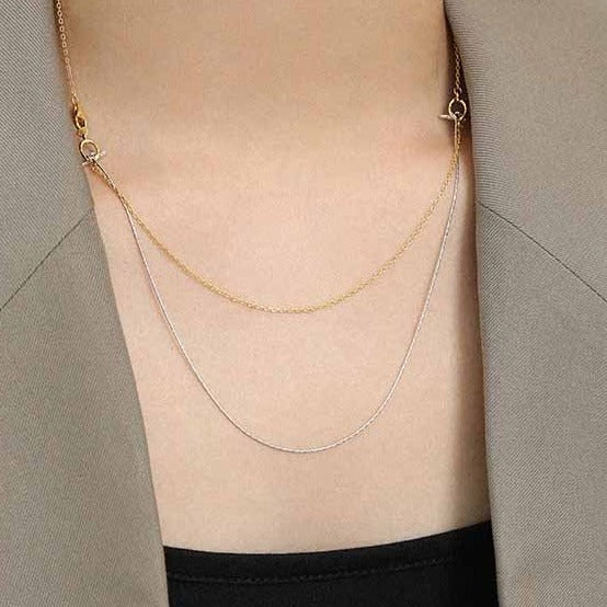 Double Layer Shape Necklace | Elle