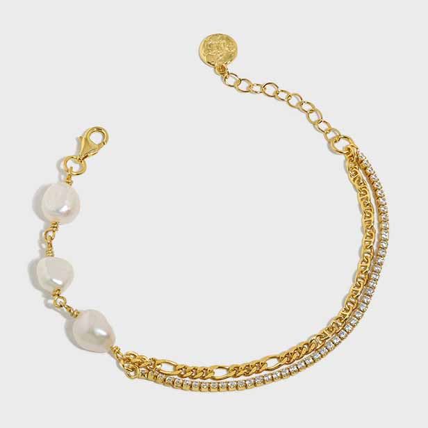 Double Layer Pearl Bracelet | Faby