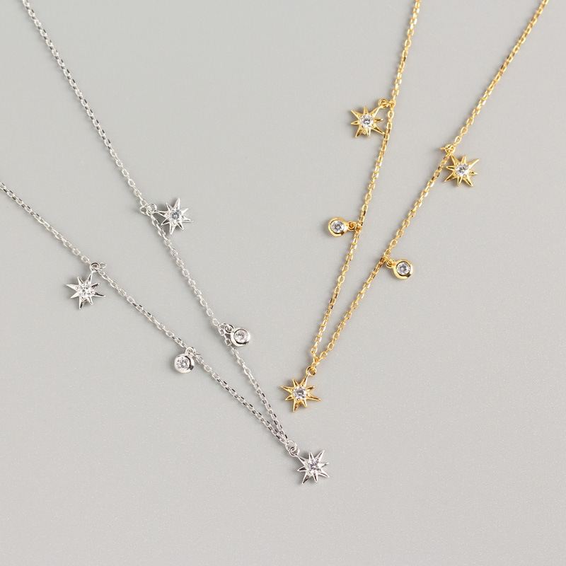 Zirconia Stars Necklace I Alina