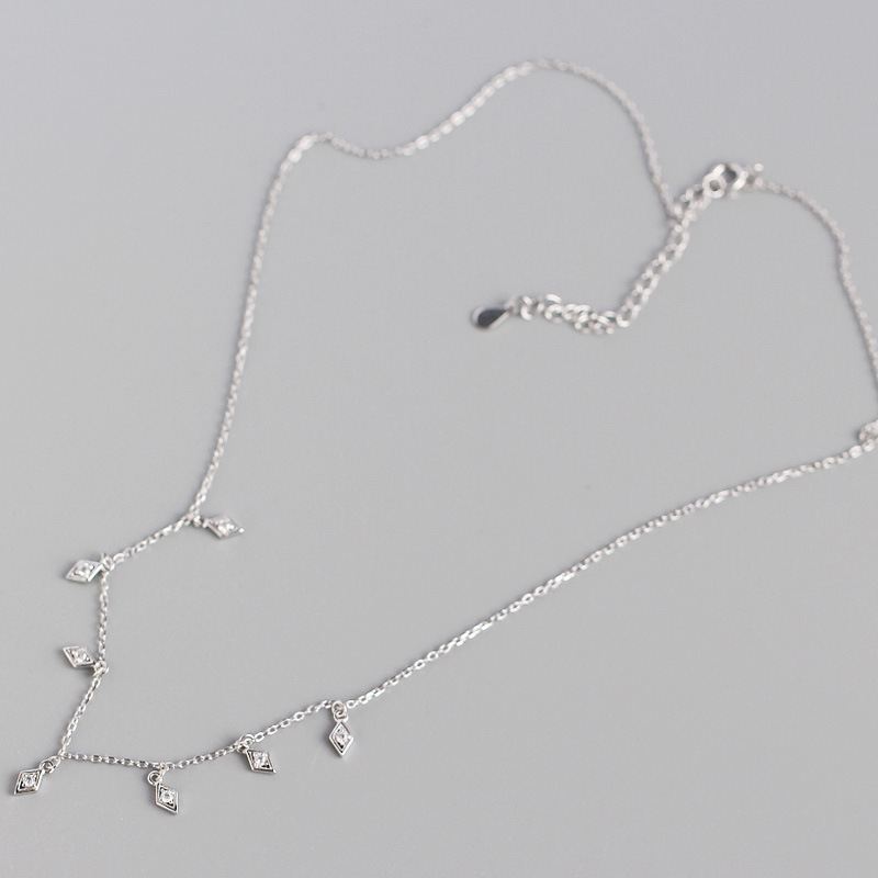 Elegant Rhombus Zirconia Necklace | Carlotta